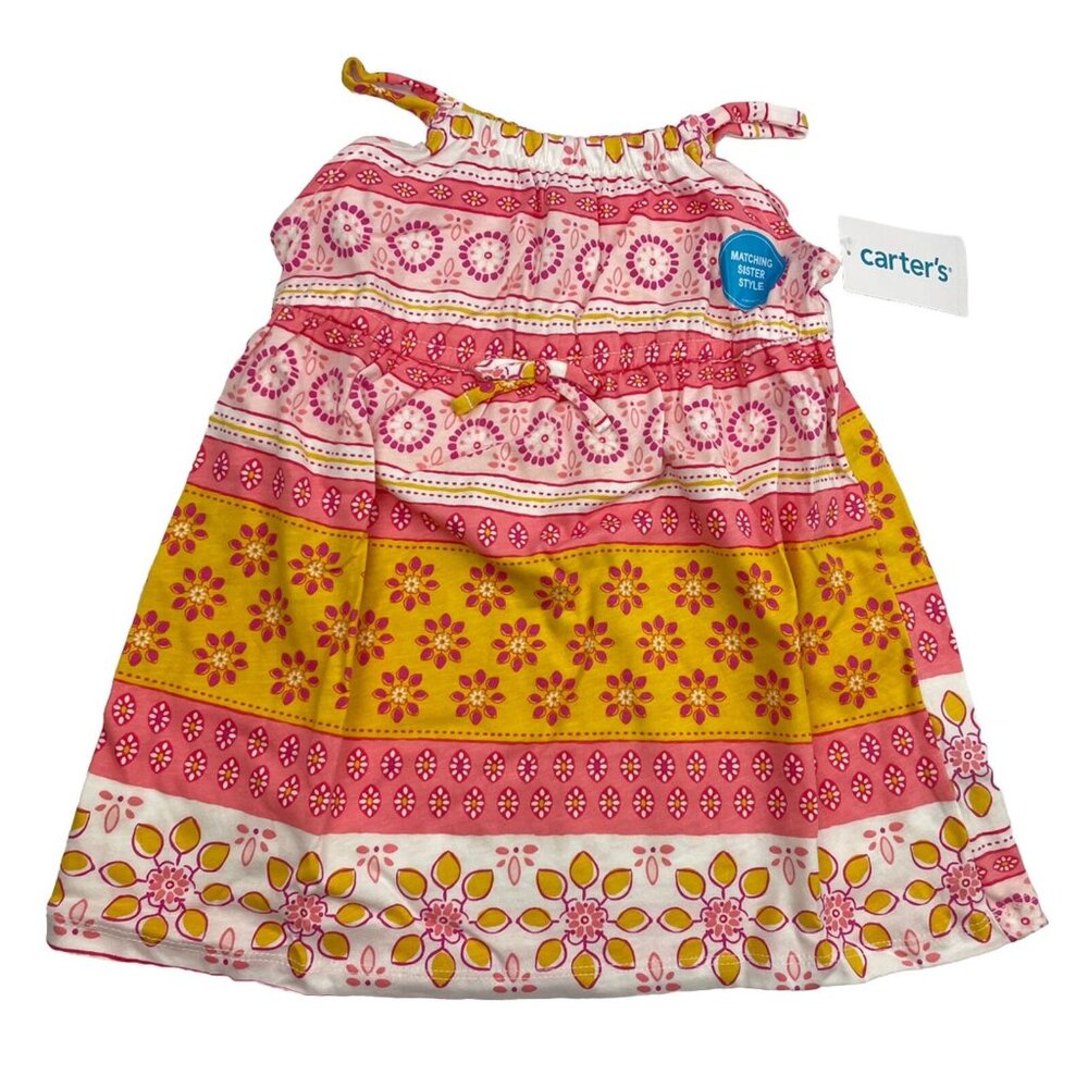 CARTER’S Baby Girl 2 pc Floral Dress Size 18 Months 100% Cotton